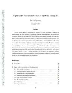 201001.4282v1 Higher order Fourier analysis as an algebraic theory III
