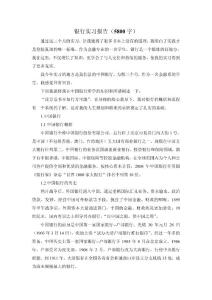 银行实习报告范文 中国银行实习报告（5800字）