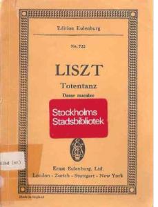 李斯特 死之舞 为钢琴与乐队而作 总谱 Liszt - S126ii Totentanz 2nd version (breitkopf) 钢琴谱