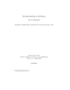 An Introduction to K-theory