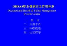 职业健康安全管理体系(OHSAS18001)标准培训