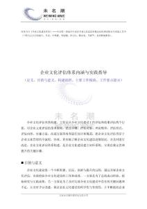 企业文化评估体系内涵与实践指导