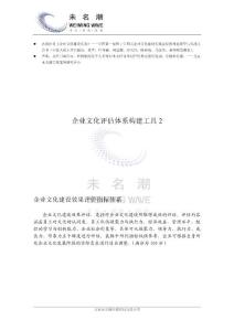 企业文化建设效果评价指标体系（工具2）