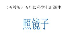 苏教版小学科学五年级上册《照镜子》课件 （科学课件）