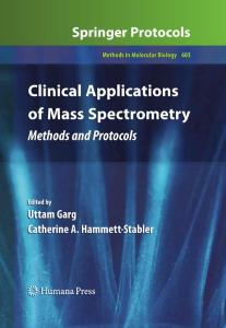 Clinical Applications of Mass Spectrometry