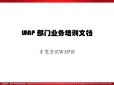 WAP部門業務培訓文檔