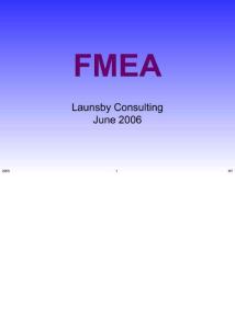 FMEA Training Mat 培訓資料