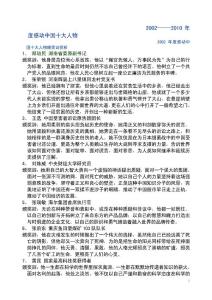 2002-----2010年度感動中國十大人物