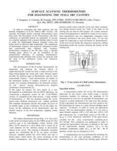 SURFACE SCANNING THERMOMETERS FOR DIAGNOSING THE TESLA SRF CAVITIES