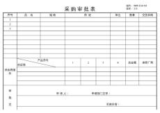 采購(gòu)審批表