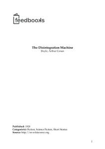 Arthur Conan Doyle - The Disintegration Machine