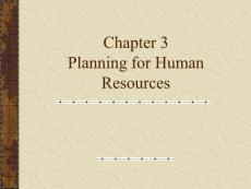 Chapter 3 Planning for Human Resources