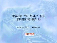 領(lǐng)軍策劃天一MALL項(xiàng)目市場(chǎng)研究工作匯報(bào)文件1111