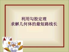 新人教八上数学用勾股定理求几何体中的最短路线长【20101209sc】