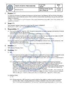 40030 測試狀態(tài)TESTING STATUS
