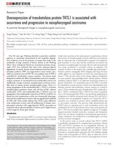 Overexpression_of_transketolase_protein_TKTL1