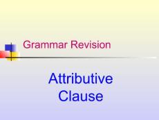 Attributive Clause