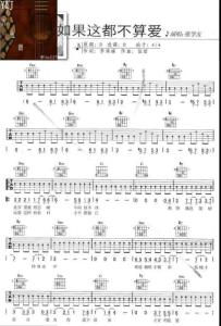 吉他譜-如果不算愛(ài)-張學(xué)友-六線譜