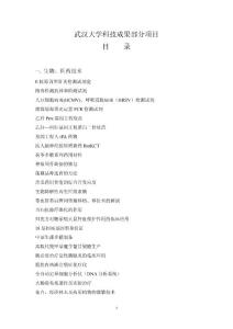 武漢大學(xué)科技成果部分項(xiàng)目