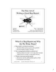 【軟件測試】如何寫好Bug Report : Fine Art of Writing a Good Bug Report (Slides)