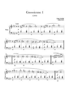 萨蒂 玄秘曲 第1首 Gnossienne 1 Satie钢琴谱