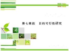 第七章投資項目的可行性研究