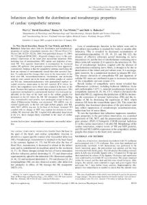 Infarction alters both the distribution and noradrenergic properties of cardiac sympathetic neuron