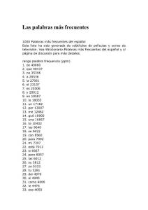 西班牙語使用頻率最高的詞匯top2000