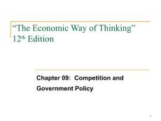 “the economic way of thinking”12th edition