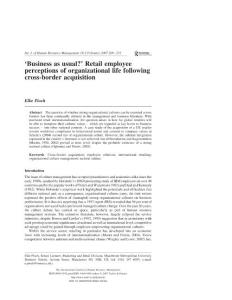 Business as usual Retail employee