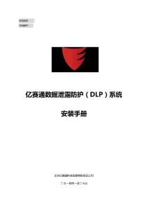 亿赛通数据泄露防护（DLP）系统安装手册V1.1