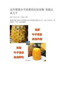 这些傻傻分不清楚的近似食物 你能认出几个