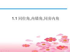 同位角內(nèi)錯角同旁內(nèi)角
