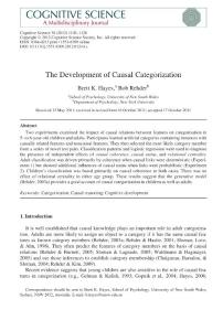 the development of causal categorization