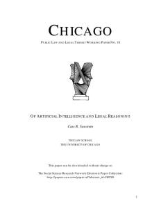 A Skeptical Note on Artificial Intelligence and Law-CHICAGO：人工智能與法律芝加哥持懷疑態(tài)度的注意