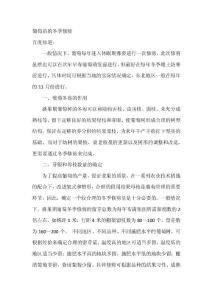 葡萄的冬季修剪