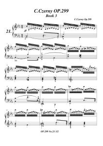 车尔尼299钢琴快速练习曲Op.299 No.21