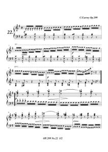车尔尼299钢琴快速练习曲Op.299 No.22
