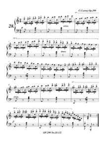 车尔尼299钢琴快速练习曲Op.299 No.28