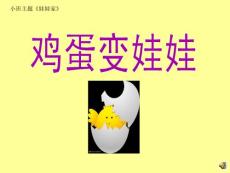 幼儿园教学课件——《鸡蛋变娃娃》(动画+字幕+录音)(小班：娃娃家)