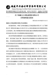 元力股份：关于公司内部控制鉴证报告