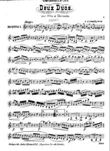 长笛和单簧管二重奏（库默尔，卡斯帕） 单簧管分谱