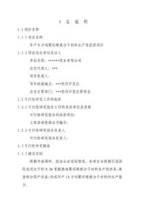 年产8万吨聚丙烯高分子材料生产线投资项目可行性研究报告