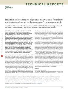 Statistical colocalization of genetic risk variants for related autoimmune diseases in the context of common controls