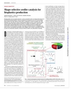 [PDF] Shape-selective zeolite catalysis for bioplastics production