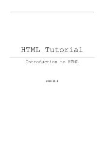 HTML - Lesson 02 - Introduction to HTML