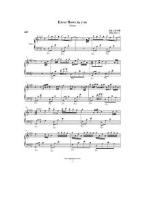 river flows in you鋼琴譜&吉他譜