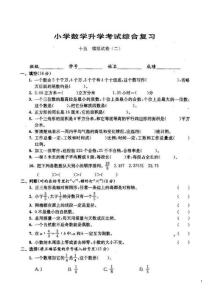 小学数学升学考试专项复习(15)