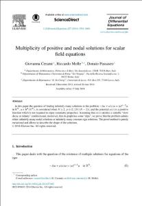 positive and nodal solutions for elliptic equations