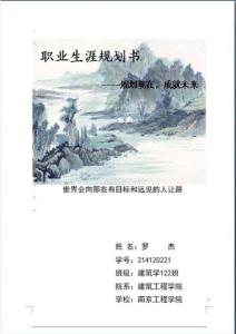職業(yè)生涯規(guī)劃書21